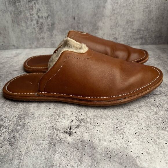 WP STANDARD Mr. Grumpy Leather Sheepskin Slippers Women’s Large 9/10 - Picture 3 of 12